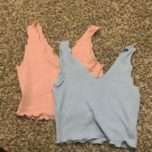 two cropped tank tops